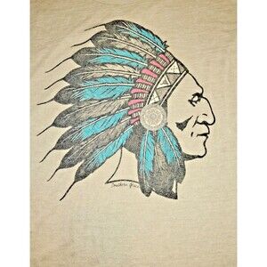 True Religion Lightweight  Sweatshirt Women X/XL Knit Pullover Native American